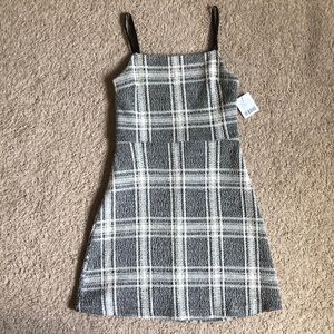 URBAN OUTFITTERS Skinny Strap Plaid Mini Dress